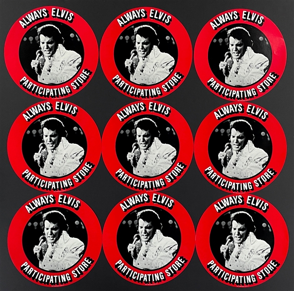 1978 “Always Elvis” Round RCA Record Store Promotional Signs Group of 22