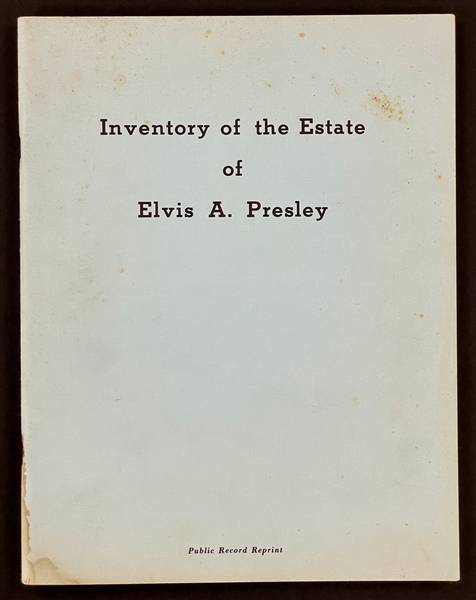 <em>Inventory of the Estate of Elvis A. Presley</em> Document 