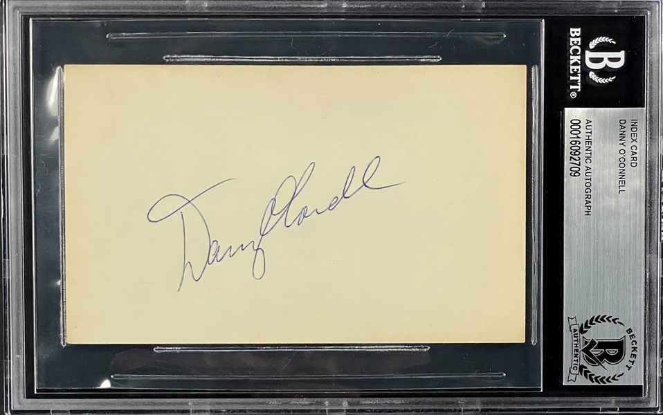 Danny OConnell Signed Index Card (BAS)