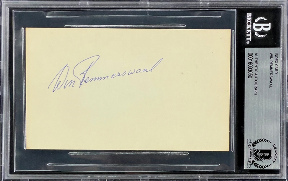 Wim Remmerswaal Signed Index Card (BAS)