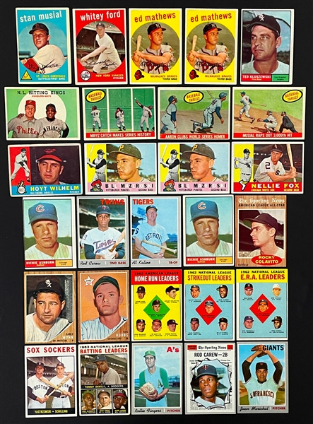 1959-1970 Topps Baseball Shoebox Collection of 1,774