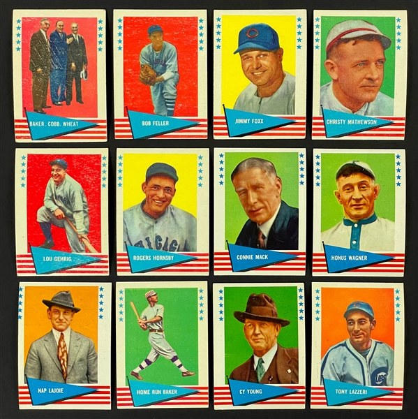 1961 Fleer Baseball Greats Near Set (108/154) Plus 21 Duplicates