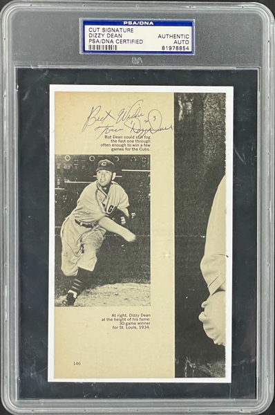 Dizzy Dean Signed Magazine Photo (PSA/DNA Encapsulated)