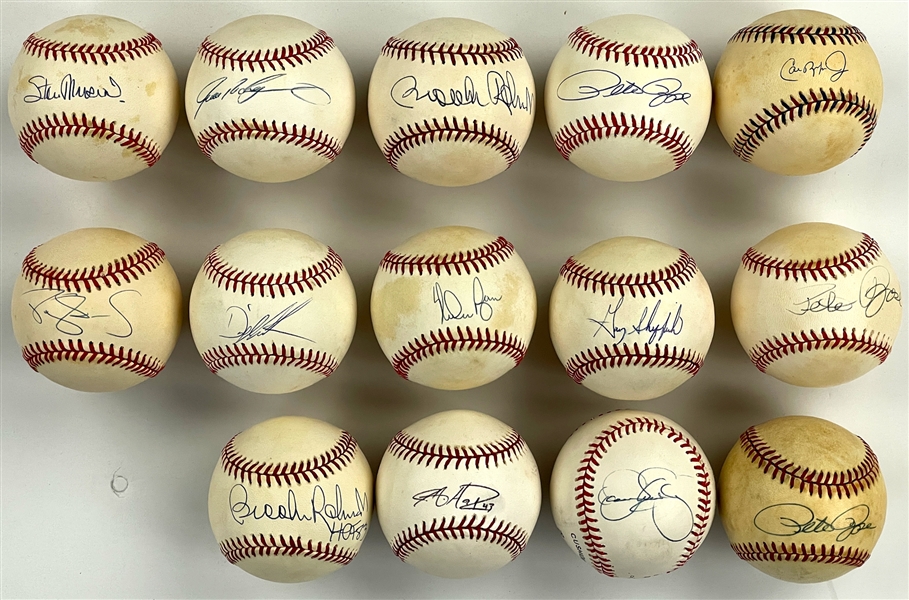 Baseball Hall of Famers and Superstars Signed Baseball Collection of 13 (BAS)