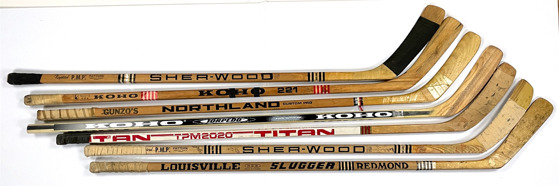 Chicago Blackhawks Game Used Stick Collection of 13 Incl. Tony Amonte, Dennis Hull and Others