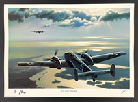 Hans-Joachim Jabs Signed "Top Night Fighter" Stan Stokes Aviation Artwork (AI Verified)
