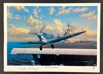 Reade Tilley Signed "Stung by the Wasp" Stan Stokes Aviation Artwork (AI Verified)