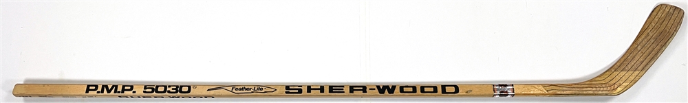 Steve Larmer Game Issued Sher-Wood P.M.P. 5030 Hockey Stick 