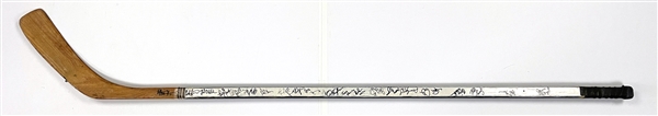 Bob Murray 1985-1986 Chicago Blackhawks Team Signed Game Used Victoriaville Ultravic Hockey Stick (BAS)