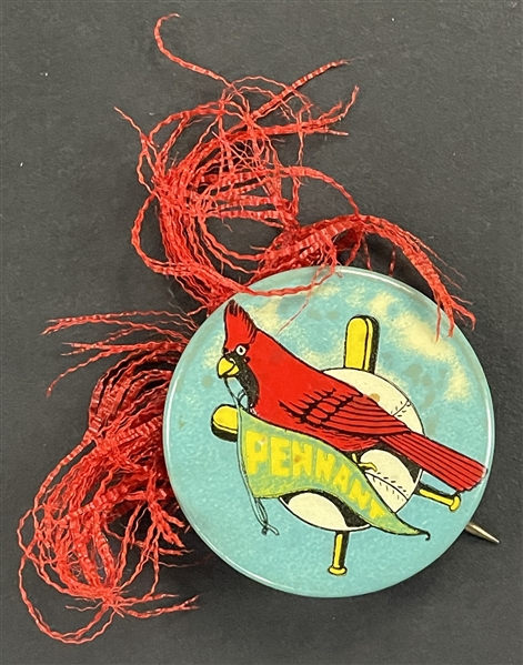 1930s St. Louis Cardinals Pinback - With Original Tassles! Gashouse Gang Era