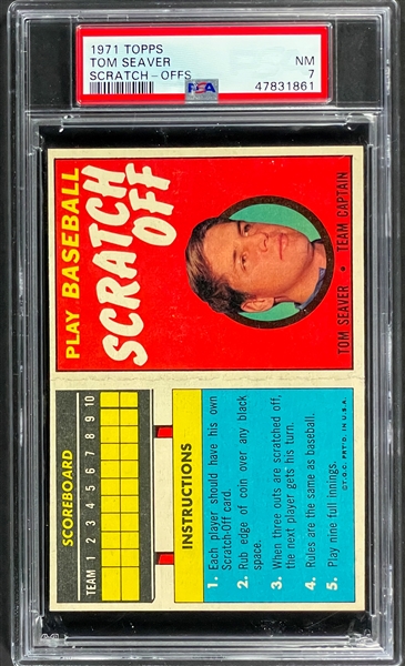 1971 Topps Scratch-Offs Tom Seaver - PSA NM 7 - Only Three Graded Higher!