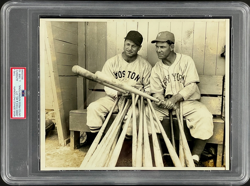 Jimmie Foxx and Mel Ott United Press International News Service Photo - Encapsulated TYPE II by PSA 