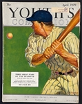 1929 <em>The Youths Companion</em> with Babe Ruth Cover - Very Tough Oversized 20s Magazine
