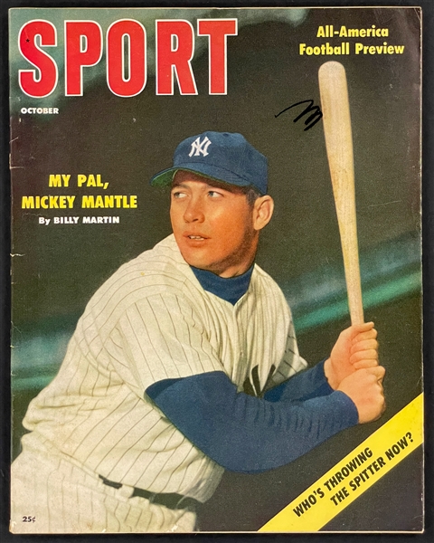 1956 <em>Sport</em> Magazine with Mickey Mantle on the Cover - Mantles Triple Crown Season