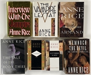Anne Rice Signed Collection of Seven Vampire Chronicles Books Incl. <em>Interview with the Vampire</em> (BAS)