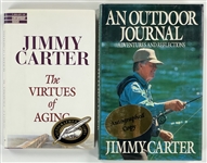 President Jimmy Carter Signed Books - <em>The Virtues of Aging</em> and <em>An Outdoor Journal</em> (BAS)