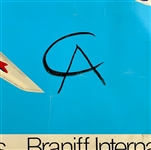 1973 Braniff International Airlines South America with Flying Colors Alexander Calder Signed Promotional Poster