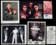 Jerry Lawler Signed Collection of Four Pieces Plus Jimmy Hart and Billy Wicks Signed Pieces (BAS)