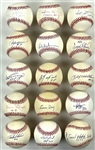 Hall of Famers Outfielders Single Signed Baseball Collection of 25 (BAS) Incl. Willie Mays, Tony Gwynn and Others