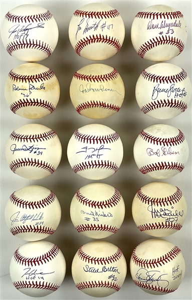 Hall of Famers Single Signed Baseball Collection of 35 (BAS) Incl. Whitey Ford, Don Drysdale and Others