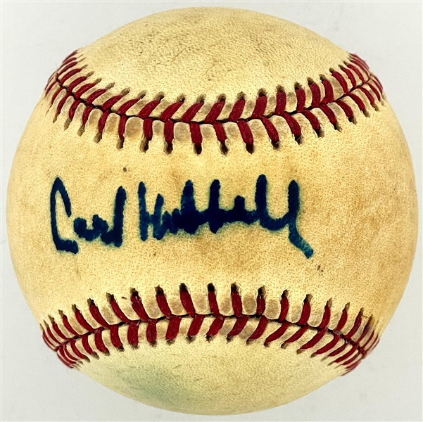 Carl Hubbell Single Signed Baseball (BAS)