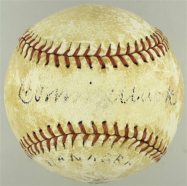 Connie Mack Single Signed Baseball (BAS)