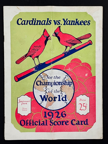 1926 World Series Program - St. Louis Cardinals vs. New York Yankees