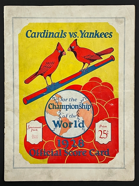 1928 World Series Program - Game 3 - St. Louis Cardinals vs. New York Yankees