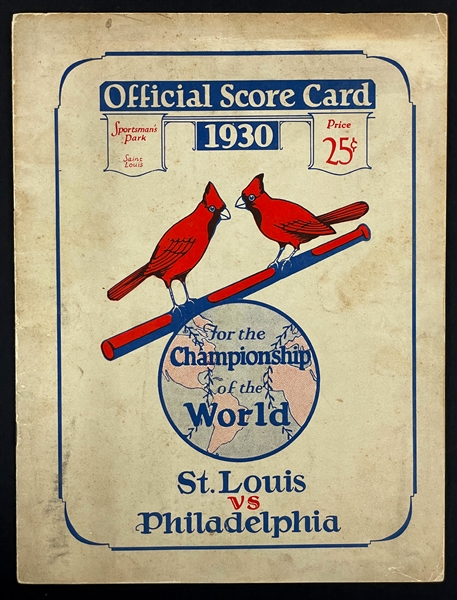 1930 World Series Program - Game 3 - St. Louis Cardinals vs. Philadelphia Athletics