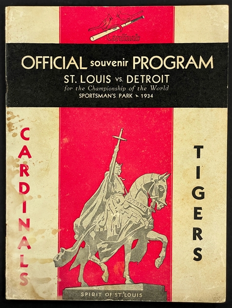 1934 World Series Program - St. Louis Cardinals vs. Detroit Tigers