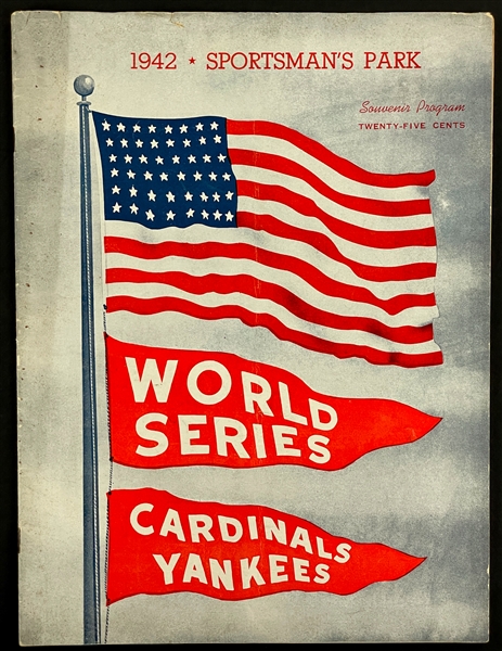 1942 World Series Program - Game 2 - St. Louis Cardinals vs.  New York Yankees