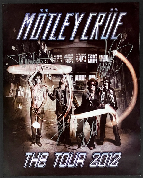 Motley Crue Band-Signed 2012 Concert Tour Poster - Vince Neil, Tommy Lee, Nikki Sixx and Mick Mars (BAS)