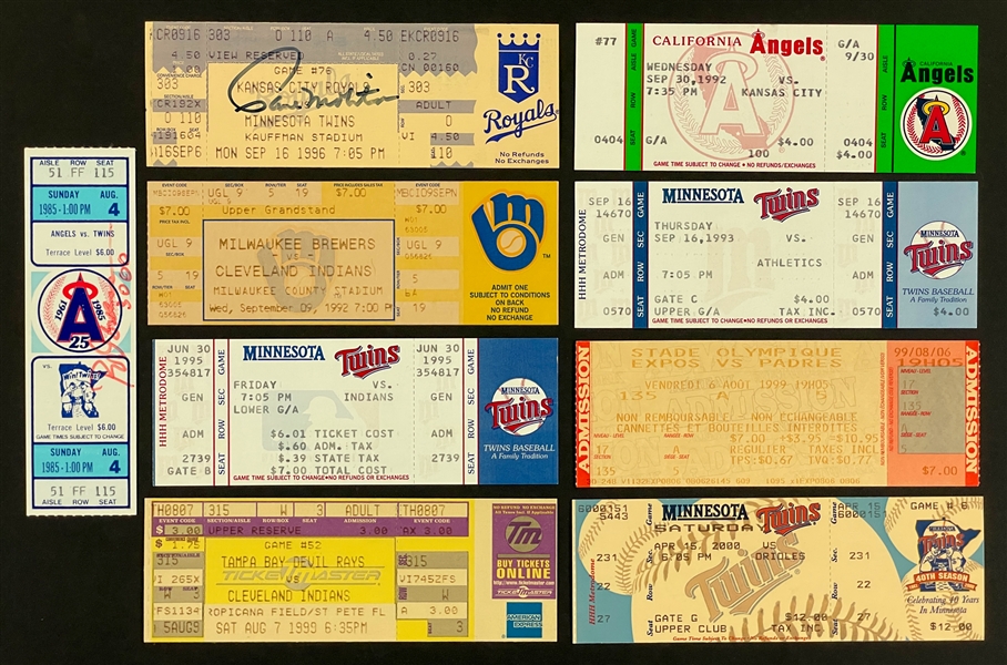3000th Hit FULL Tickets Collection of Nine Incl. Cal Ripken, George Brett, Rod Carew and Others (Beckett)