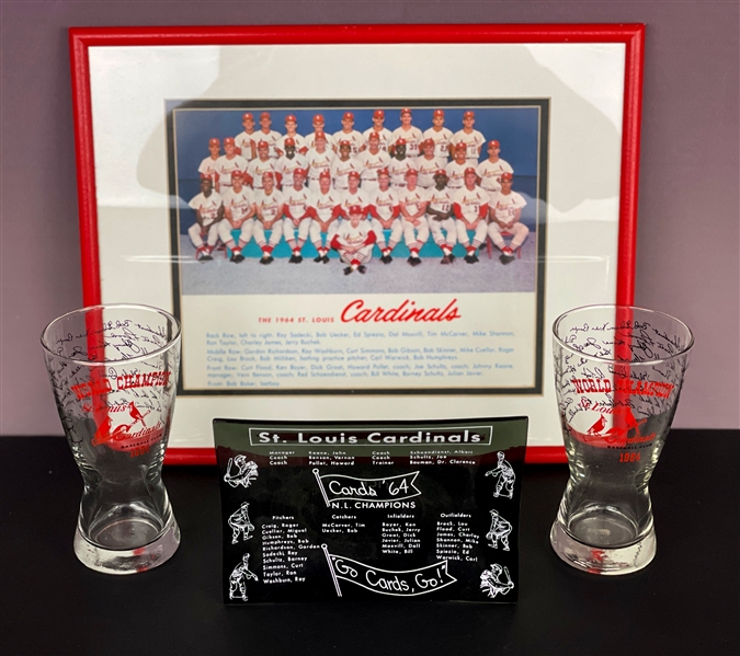 1964 St. Louis Cardinals World Series Champions Collection of 4 Pieces