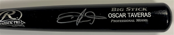 Oscar Taveras Signed Bat (Beckett)