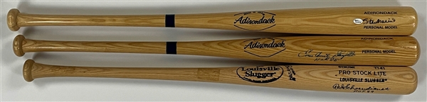 Stan Musial, Red Shoendienst and Enos Slaughter Signed Bats (3) (Beckett)