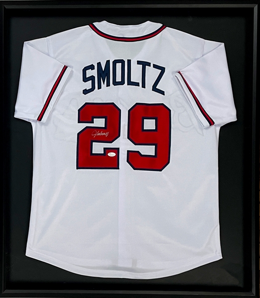 John Smoltz Signed Atlanta Braves Jersey in Framed Display (Beckett)