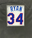 Nolan Ryan Signed Texas Rangers Rawlings Game Issued Specs Jersey in Framed Display (Beckett)