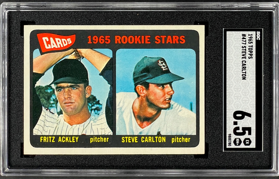 1965 Topps #477 Steve Carlton Rookie Card - SGC EX-NM+ 6.5
