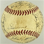 1937 New York Yankees Team Signed Baseball (22 Signatures) PSA/DNA 6