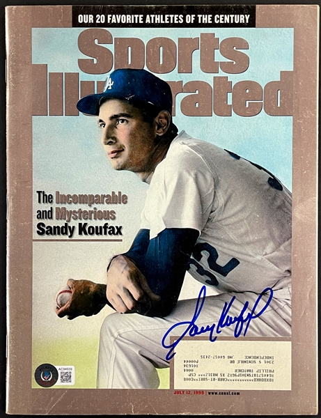 Sandy Koufax Signed  <em>Sports Illustrated</em> (Graded 10 by Beckett Authentic)