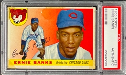 1955 Topps #28 Ernie Banks - PSA Authentic