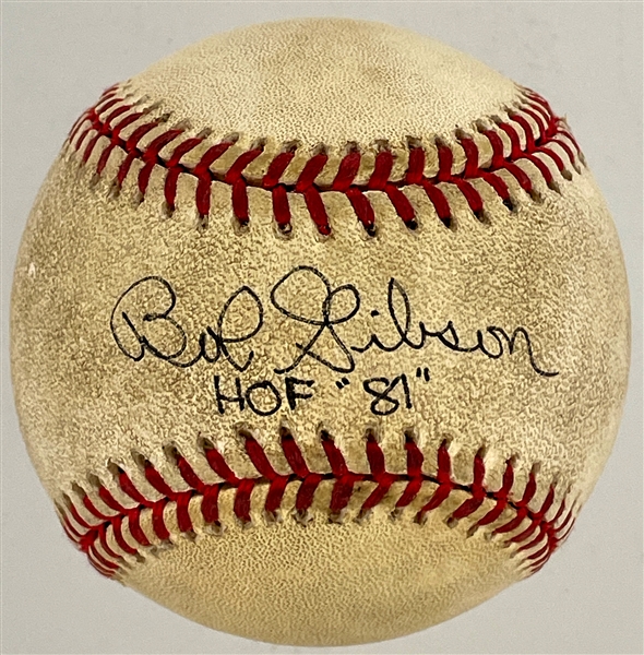Bob Gibson Single Signed Baseball "HOF 81" (Beckett)