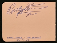 1963 Ringo Starr Signed Autograph Book Page (BAS)