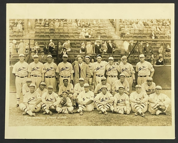 1930 St. Louis Cardinals National League Champions "Metropolitan Studios" Oversized Team Photo Taken at 1930 World Series 