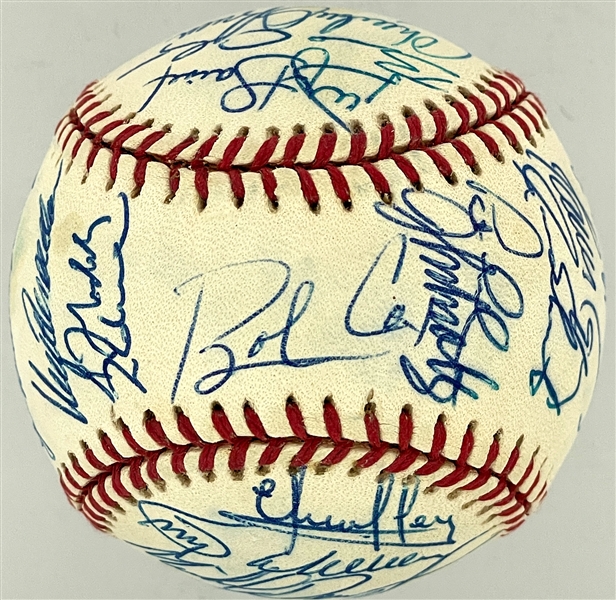 1995 Atlanta Braves World Champions Team Signed Baseball with LOA from Braves Player (28 Signatures) (Beckett)