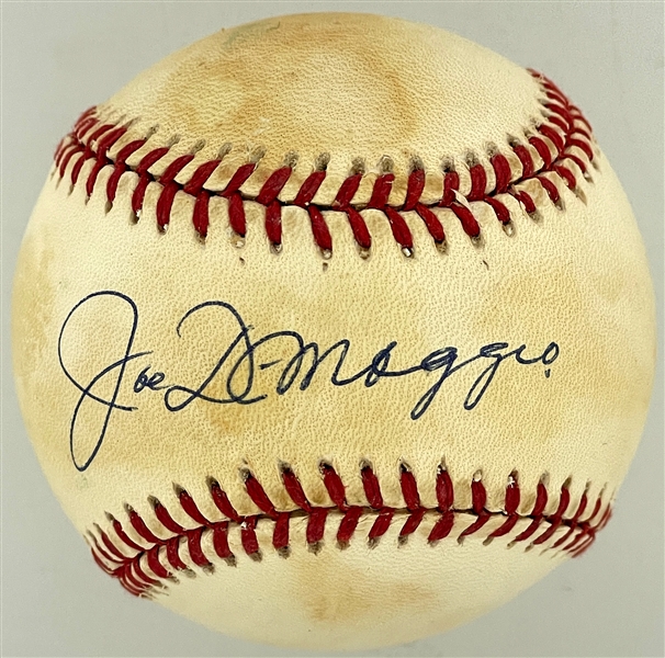 Joe DiMaggio Single Signed Baseball (Graded 9 by Beckett Authentic)