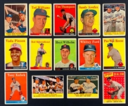 1958 Topps Baseball Collection of 256 Cards with Several Hall of Famers