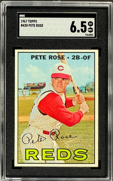 1967 Topps #430 Pete Rose - SGC EX-NM+ 6.5