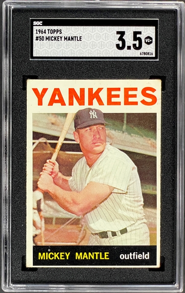 1964 Topps #50 Mickey Mantle - SGC VG+ 3.5
